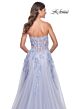 La Femme 32082 Illusion Corset High Slit Embroidered Dress
