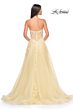 La Femme 32082 Illusion Corset High Slit Embroidered Dress