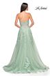 La Femme 32082 Illusion Corset High Slit Embroidered Dress