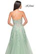 La Femme 32082 Illusion Corset High Slit Embroidered Dress