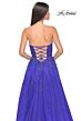 La Femme 32084 Lace Appliques Ruched Corset Dress