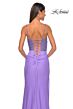 La Femme 32089 Embellished Corset Slit Skirt Dress
