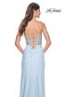La Femme 32089 Embellished Corset Slit Skirt Dress