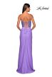 La Femme 32089 Embellished Corset Slit Skirt Dress