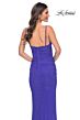La Femme 32097 High Slit Embellished Ruched Dress