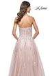 La Femme 32111 Sweetheart Corset High Slit Strapless Dress