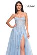 La Femme 32111 Sweetheart Corset High Slit Strapless Dress