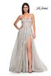 La Femme 32111 Sweetheart Corset High Slit Strapless Dress