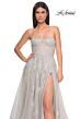 La Femme 32111 Sweetheart Corset High Slit Strapless Dress
