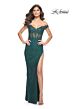 La Femme 32116 High Slit Sparkly Off The Shoulder Dress