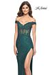 La Femme 32116 High Slit Sparkly Off The Shoulder Dress