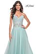 La Femme 32117 Embellished Waist Ruched Corset Dress