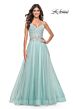 La Femme 32117 Embellished Waist Ruched Corset Dress