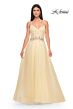 La Femme 32117 Embellished Waist Ruched Corset Dress
