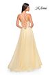 La Femme 32117 Embellished Waist Ruched Corset Dress