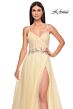 La Femme 32117 Embellished Waist Ruched Corset Dress