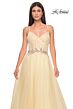 La Femme 32117 Embellished Waist Ruched Corset Dress