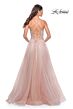 La Femme 32117 Embellished Waist Ruched Corset Dress