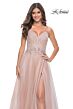 La Femme 32117 Embellished Waist Ruched Corset Dress