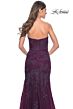 La Femme 32121 Ruched Bodice Strapless Sweetheart Dress