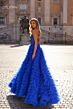 La Femme 32128 Ruffle Skirt Lace Corset Dress