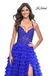 La Femme 32128 Ruffle Skirt Lace Corset Dress