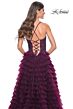 La Femme 32128 Ruffle Skirt Lace Corset Dress