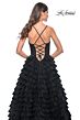 La Femme 32128 Ruffle Skirt Lace Corset Dress