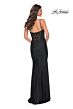 La Femme 32132 Illusion Corset Slit Skirt Dress