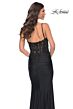 La Femme 32132 Illusion Corset Slit Skirt Dress