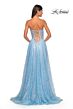 La Femme 32136 Illusion Corset High Slit Glitter Dress