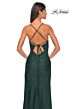 La Femme 32139 Floral Corset Slit Skirt Lace-Up Dress