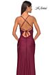 La Femme 32139 Floral Corset Slit Skirt Lace-Up Dress