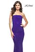 La Femme 32141 Strapless Hot Fix Jersey Dress