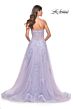 La Femme 32145 Illusion Corset High Slit Strapless Dress