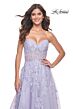 La Femme 32145 Illusion Corset High Slit Strapless Dress