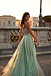 La Femme 32146 Illusion Corset High Slit Embellished Dress