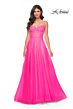 La Femme 32146 Illusion Corset High Slit Embellished Dress
