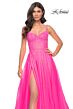 La Femme 32146 Illusion Corset High Slit Embellished Dress