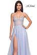 La Femme 32146 Illusion Corset High Slit Embellished Dress