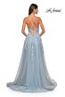 La Femme 32147 High Slit Plunging Neck Glitter Dress