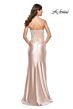 La Femme 32159 Illusion Back Faux Wrap Strapless Dress