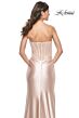 La Femme 32159 Illusion Back Faux Wrap Strapless Dress