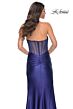 La Femme 32159 Illusion Back Faux Wrap Strapless Dress
