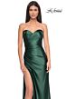 La Femme 32159 Illusion Back Faux Wrap Strapless Dress