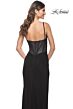 La Femme 32160 Cowl Neck Illusion Back High Slit Dress