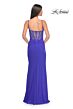 La Femme 32160 Cowl Neck Illusion Back High Slit Dress