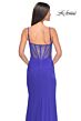 La Femme 32160 Cowl Neck Illusion Back High Slit Dress