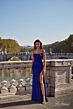 La Femme 32161 High Slit Ruched Corset Dress