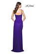 La Femme 32161 High Slit Ruched Corset Dress